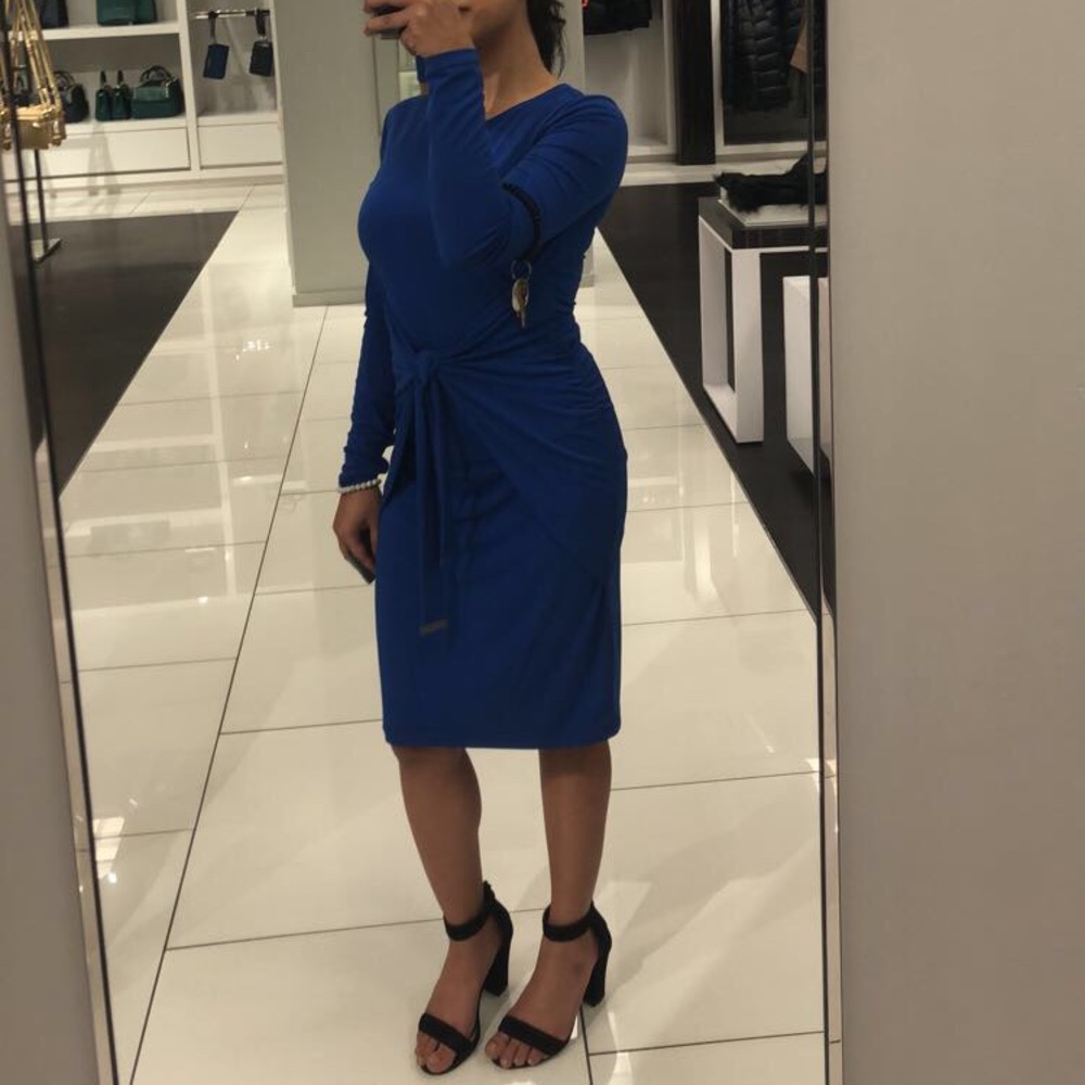 Michael Kors blue tie dress